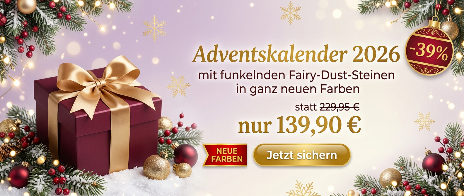Adventskalender 2026 mit Fairy-Dust-Steinen in neuen Farben – nur 139,90 € statt 229,95 €