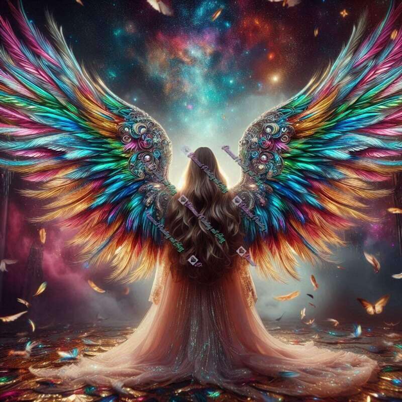 Angel With Rainbow Wings-CP