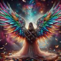 Angel With Rainbow Wings-CP