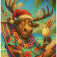 Weihnachtselch Macht Urlaub-CP