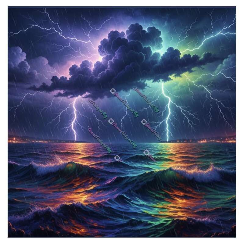 Neongewitter Über Dem Ozean-CP