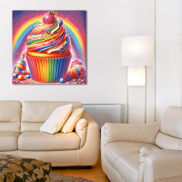 Candy Rainbow Cupcake