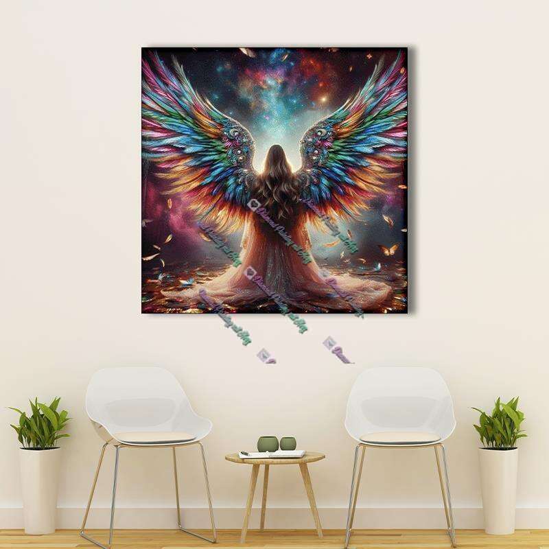 Angel with Rainbow wings