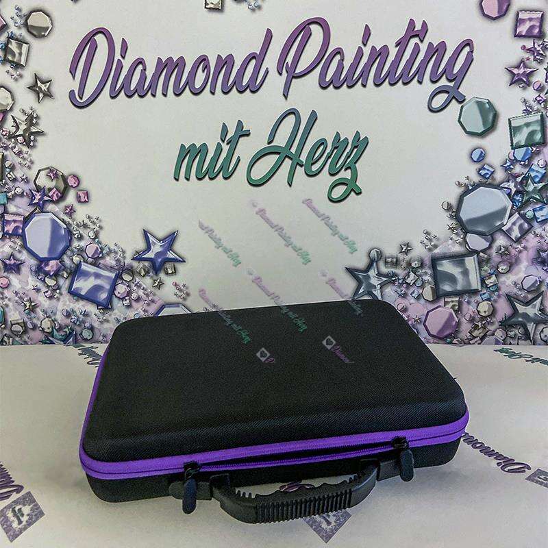 Diamond Painting mit Herz XXL Koffer | 60 Döschen