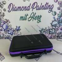 Diamond Painting mit Herz XXL Koffer | 60 Döschen