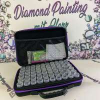 Diamond Painting mit Herz XXL Koffer | 60 Döschen
