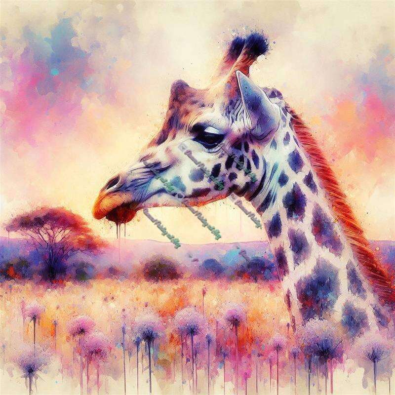 Giraffe Im Aquarell-CP