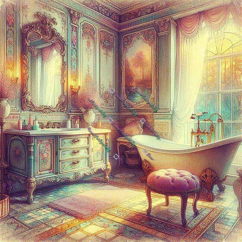 Vintage Badezimmer-CP