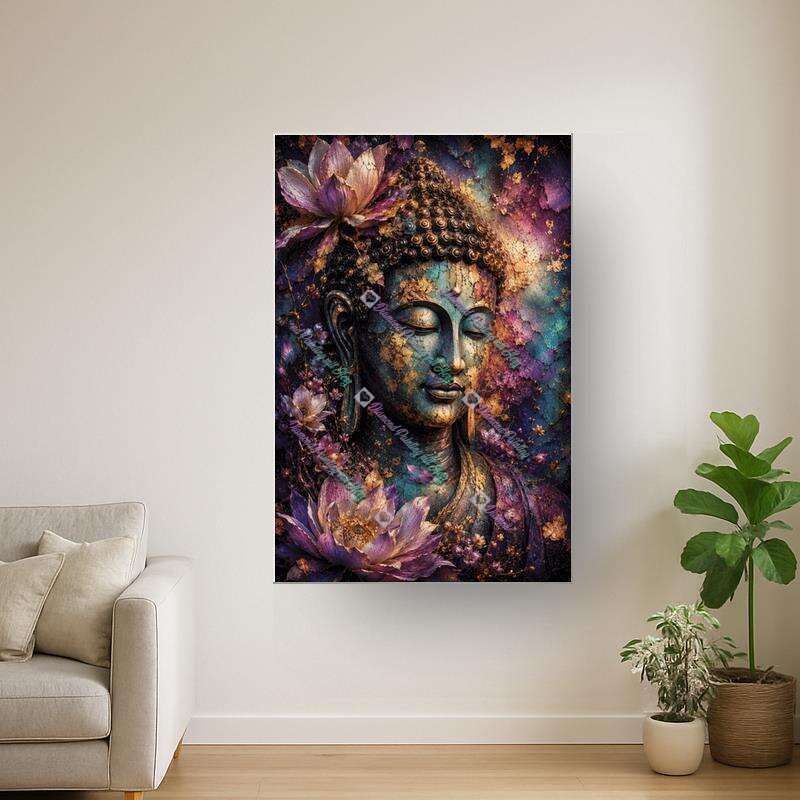 Buddha der Zufriedenheit (Normal) NUR LEINWAND