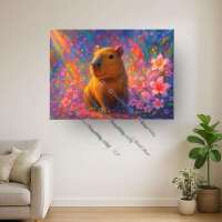 Capibara in Neonblüten (Normal)