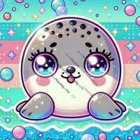 Glitzernde Robbe-CP