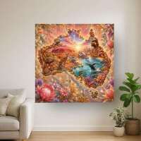 Kontinent Australien (Normal) NUR LEINWAND