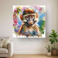 Safaritiere im Aquarell - Affe (Fairy Dust)