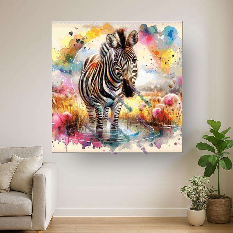 Safaritiere im Aquarell - Zebra (Fairy Dust)