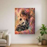Sara und der Panda (Normal) NUR LEINWAND