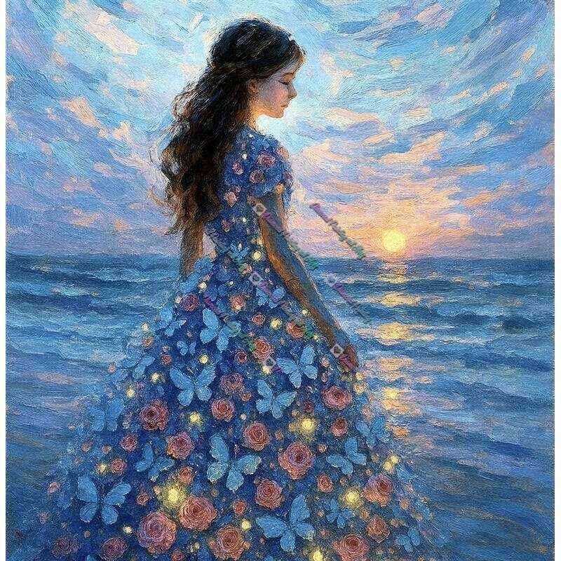 Malerisches Kleid Am Wasser-CP