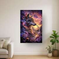 Wolf in der Ferne (Normal) NUR LEINWAND