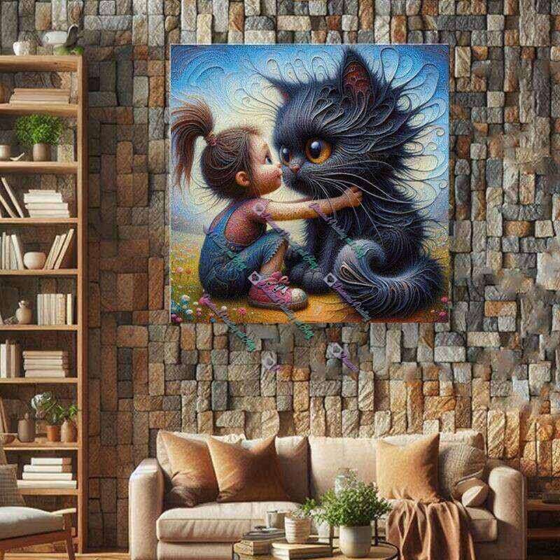 das Mädchen und die Katze