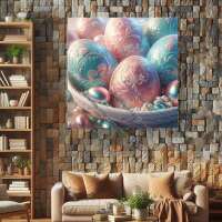 kunstvolle Metalliceier in Pastell