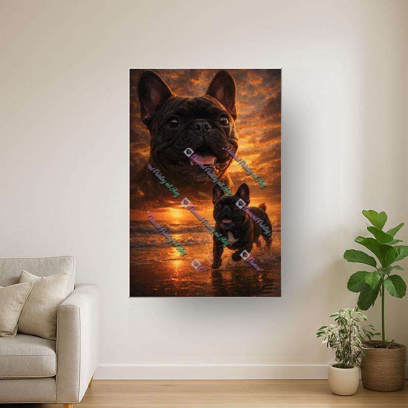 schwarzer Bully am Strand (Fairy Dust)