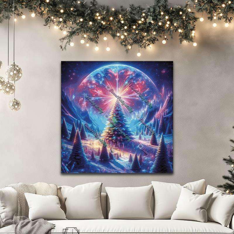 Die Weihnachtstanne im Wald