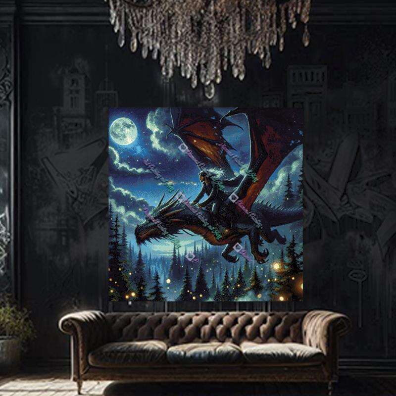 Drachenreiter bei Nacht
