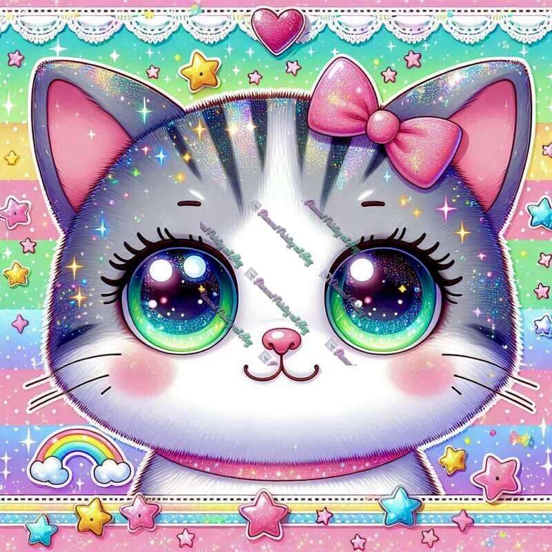Glitzernde Katze-CP