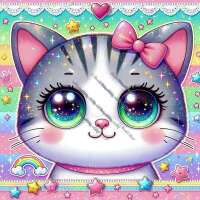 Glitzernde Katze-CP