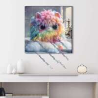 Fluffy monster in the bathroom