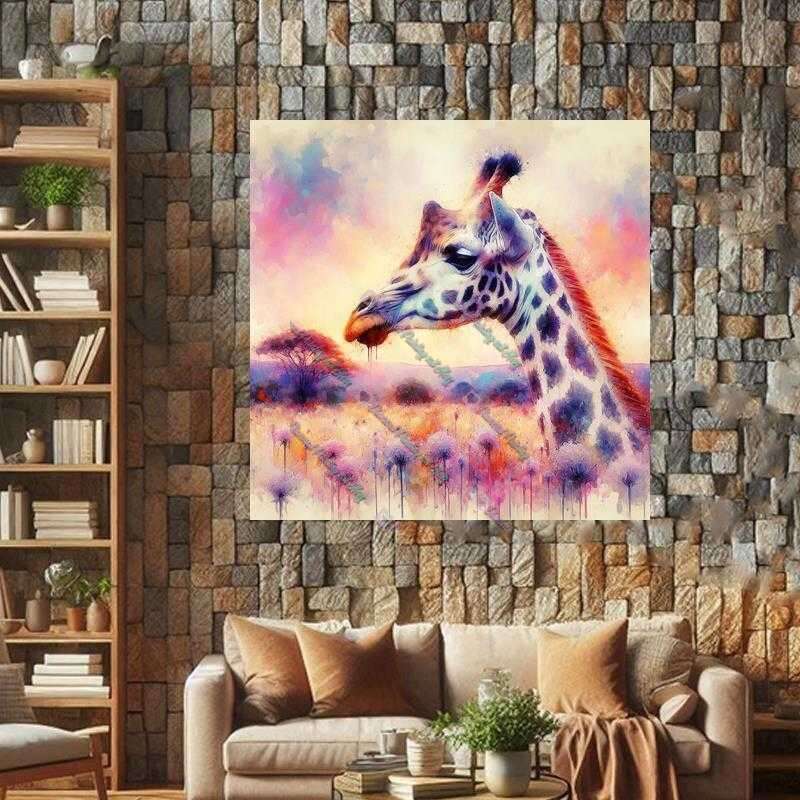 Giraffe im Aquarell