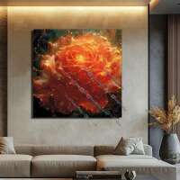 Glitzerne Rose in Orange