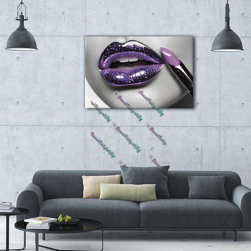 Juicy glitter lips - purple