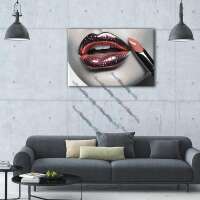 Juicy glitter lips - red