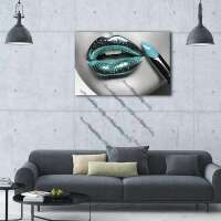 Juicy glitter lips - turquoise