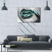 Juicy glitter lips - turquoise