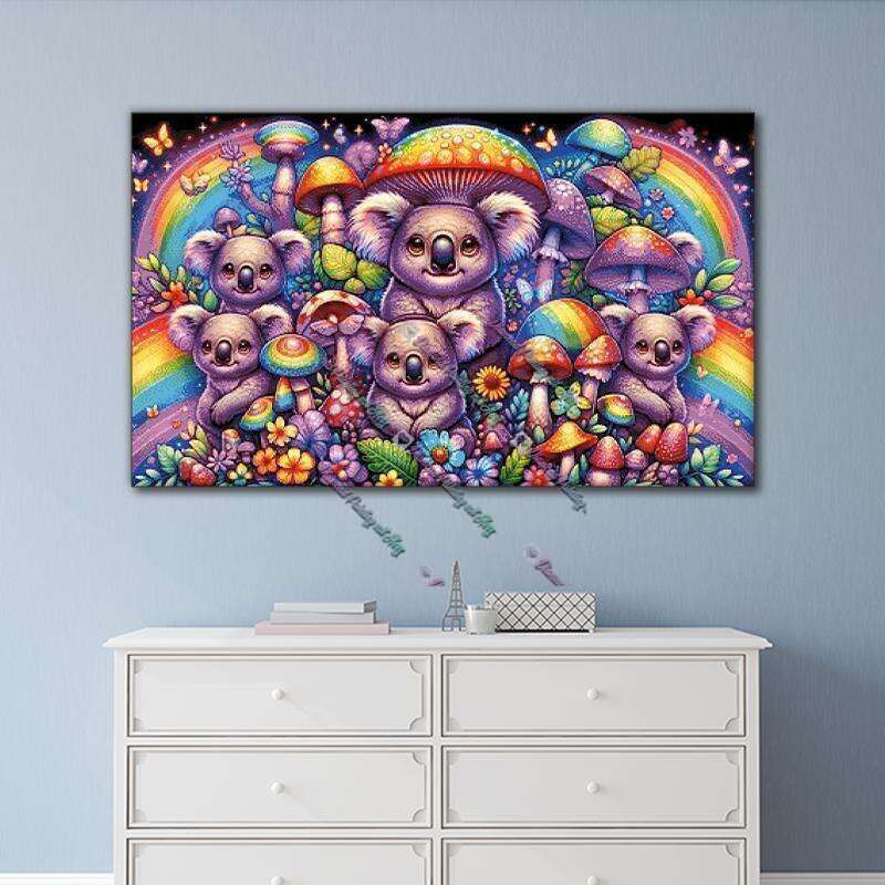 Koalafamilie im Regenbogenwald