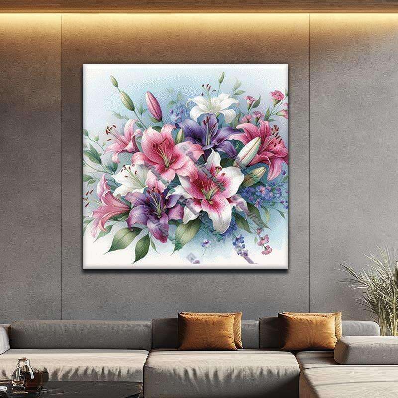 Lilien als Glanzbild