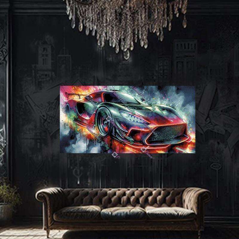 Luxusauto in Aquarell