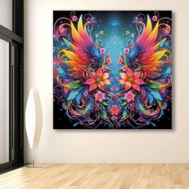 Neon Blumenflügel