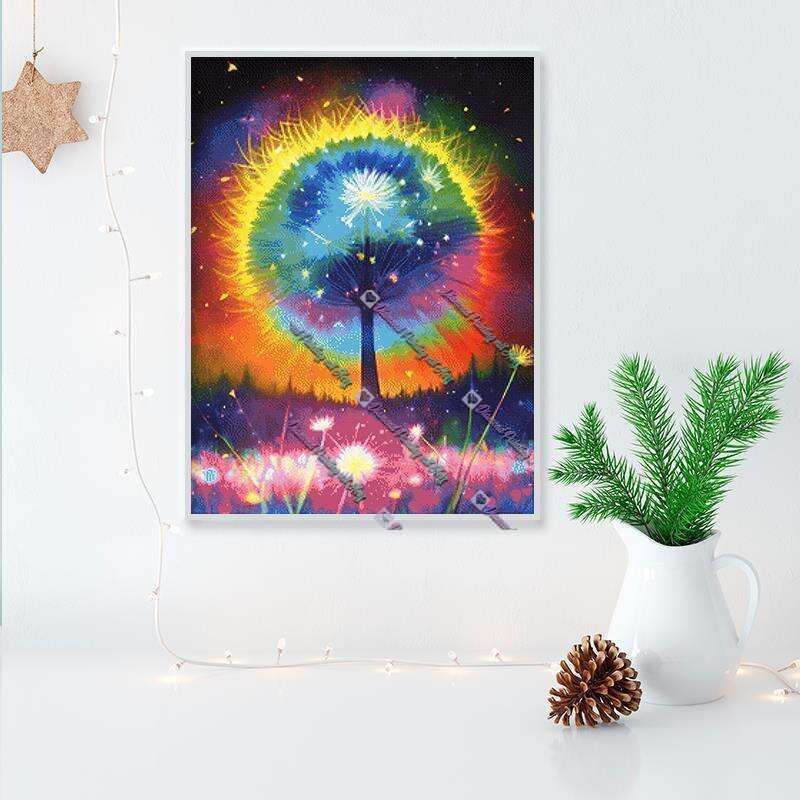 Regenbogen Pusteblume