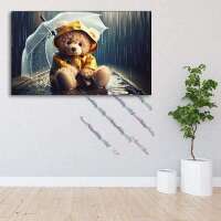 Teddy im Regen