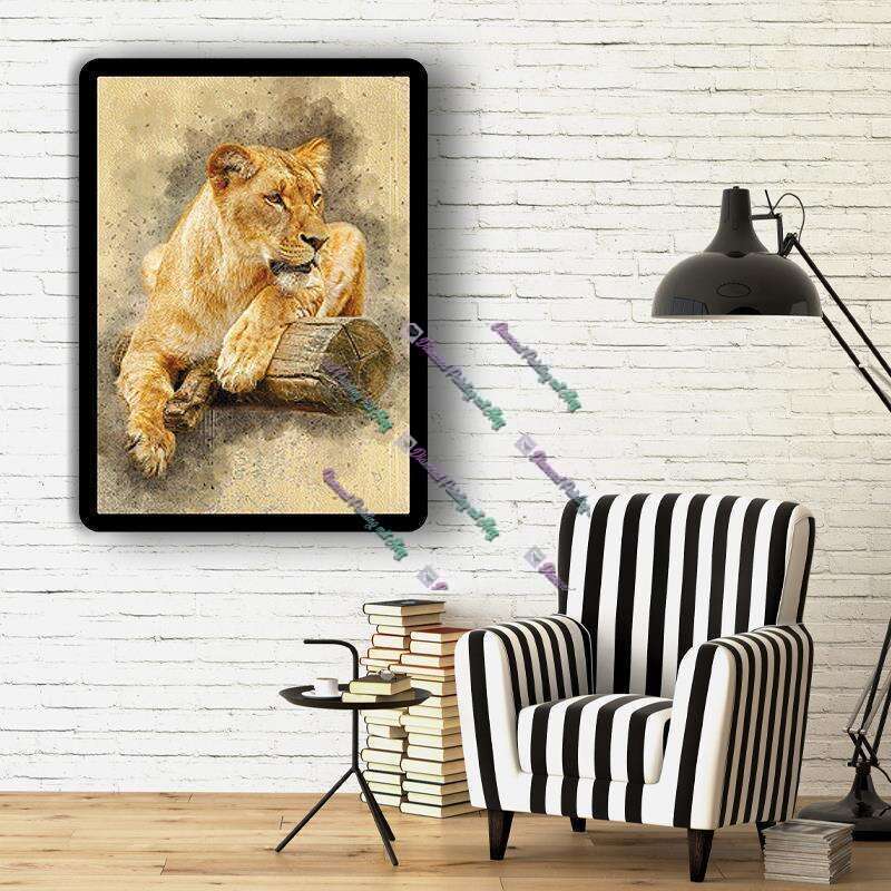 Tiger auf Stamm