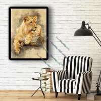Tiger auf Stamm