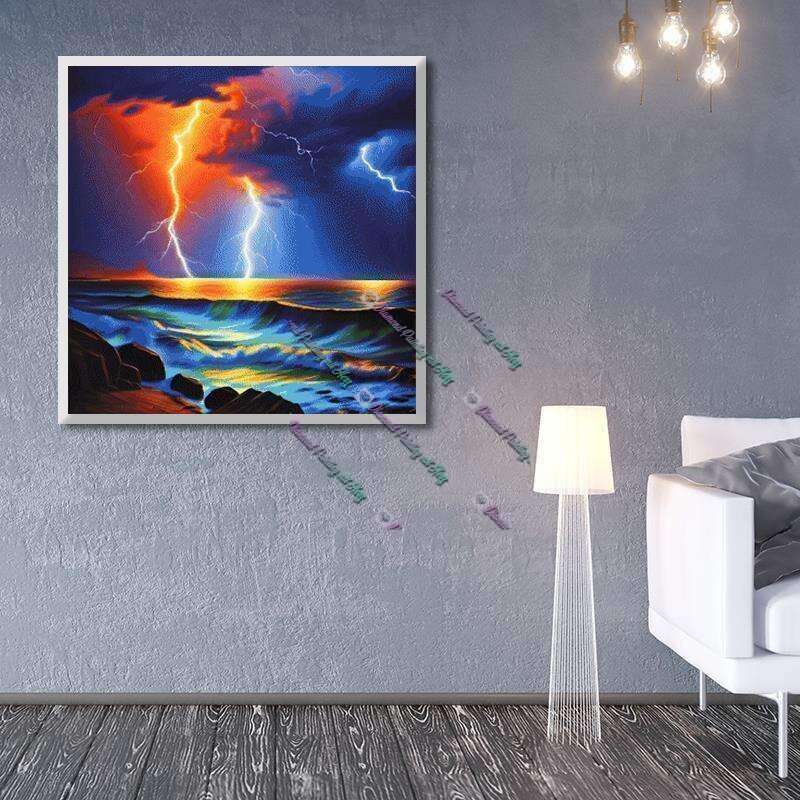 Unwetter bei Nacht