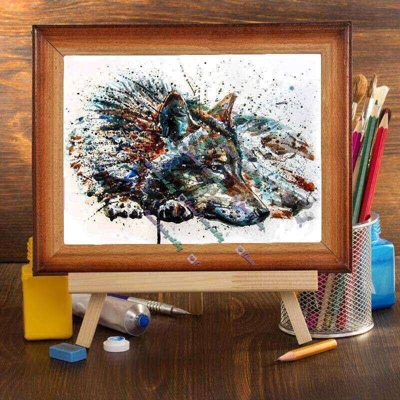 Wachender Wolf
