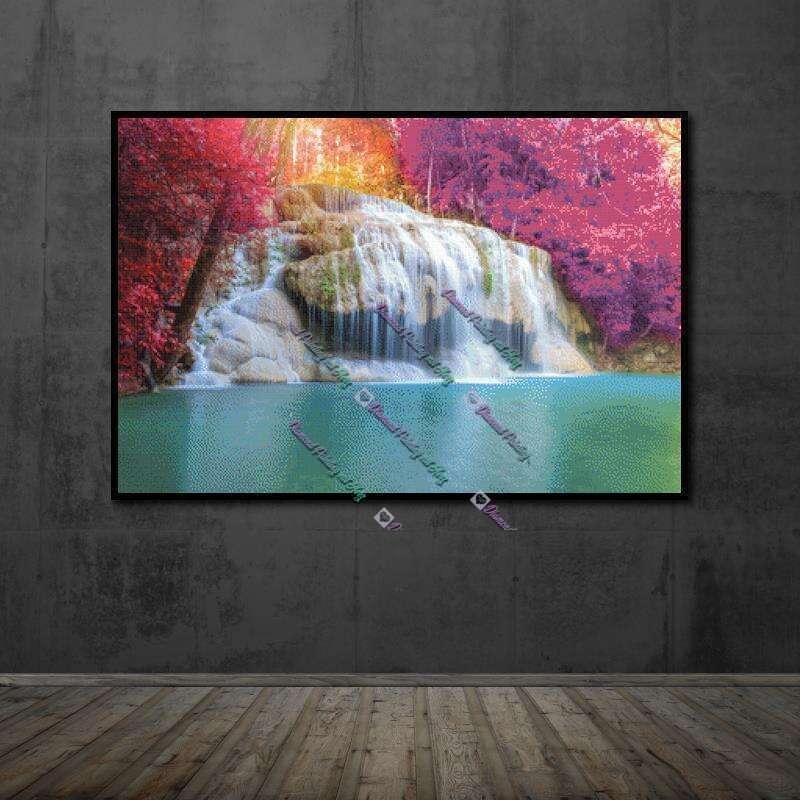Wasserfall bunt