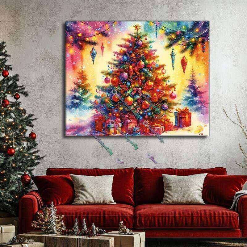 Weihnachtsbaum in Aquarell