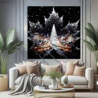 Weihnachtslandschaft im Ahornblatt