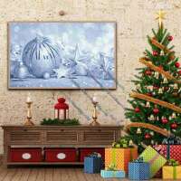 Weiße Weihnachtskugel