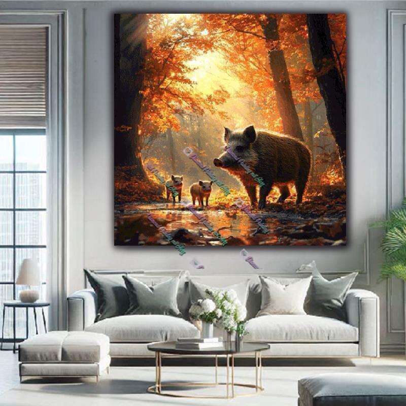 Wildschweinfamilie
